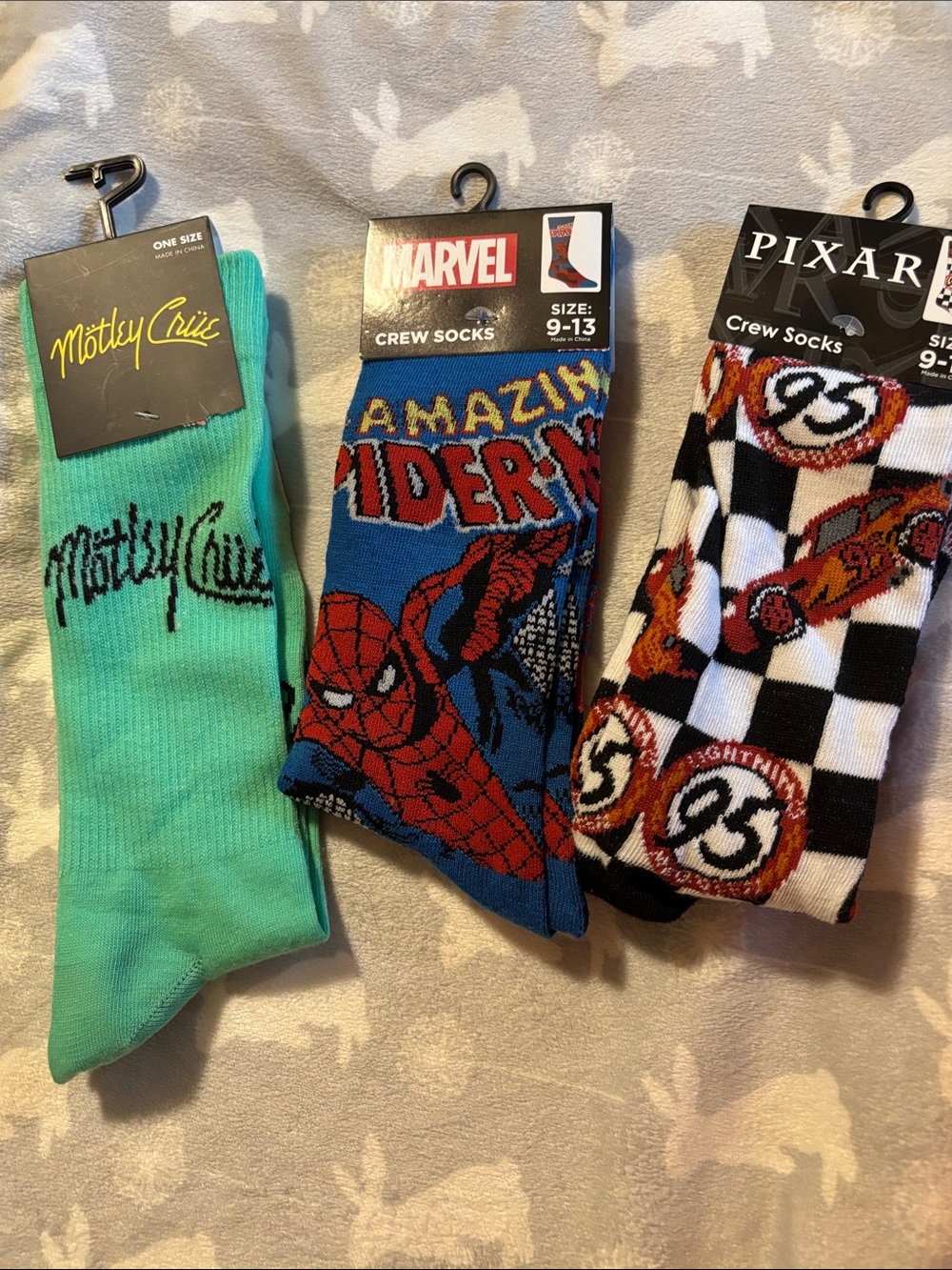 Marvel Spider-Man Blue and Red Crew Socks - Amazing Spider-Man Graphic